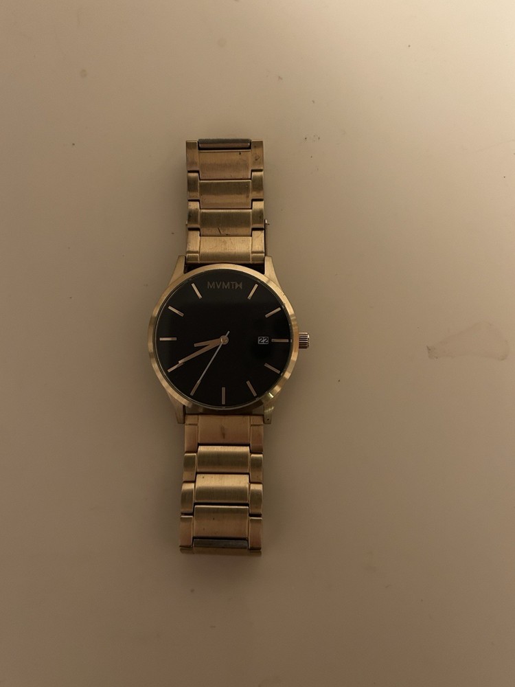 MVMT Men's Classic Black Gold 45mm Watch, New Battery
