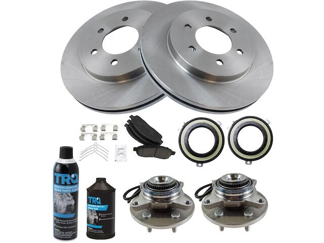 2006-2008 Ford Mark LT 4WD Front Brake Pad Rotor & Wheel Hub Kit 42XNTP