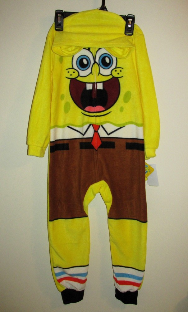 Kids SpongeBob SquarePants Zip-up Union Suit (Size Small 6-7) BRAND NEW W TAGS