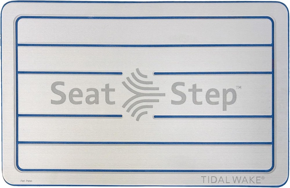 Tidal Wake Non-Slip Marine Mat for Boat Seats in Gray and Navy