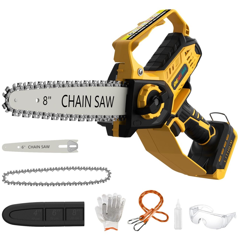 Mini Chainsaw for Dewalt 20V Max Battery - 8-Inch & 6-Inch 2-in-1 Cordless Electric Chainsaw