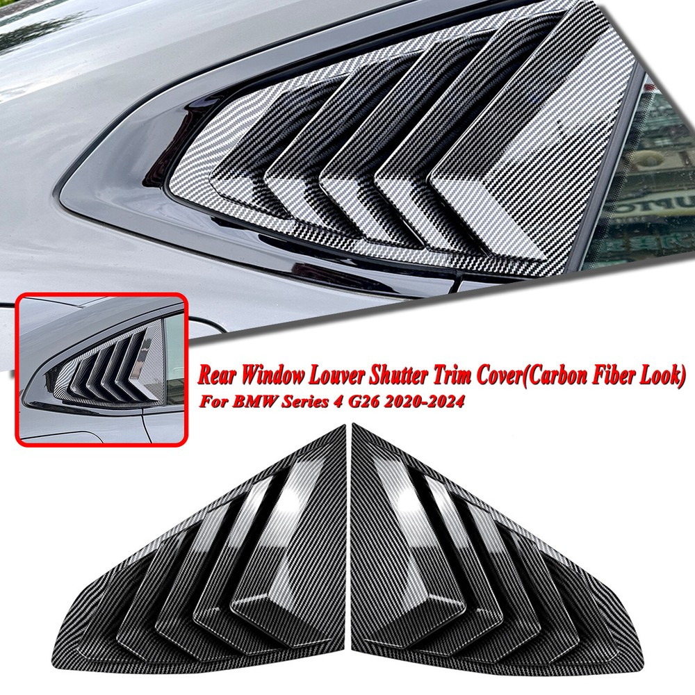 Rear Side Window Louver Shutter Trim Cover Panel For BMW G26 4 Door 2020-2024