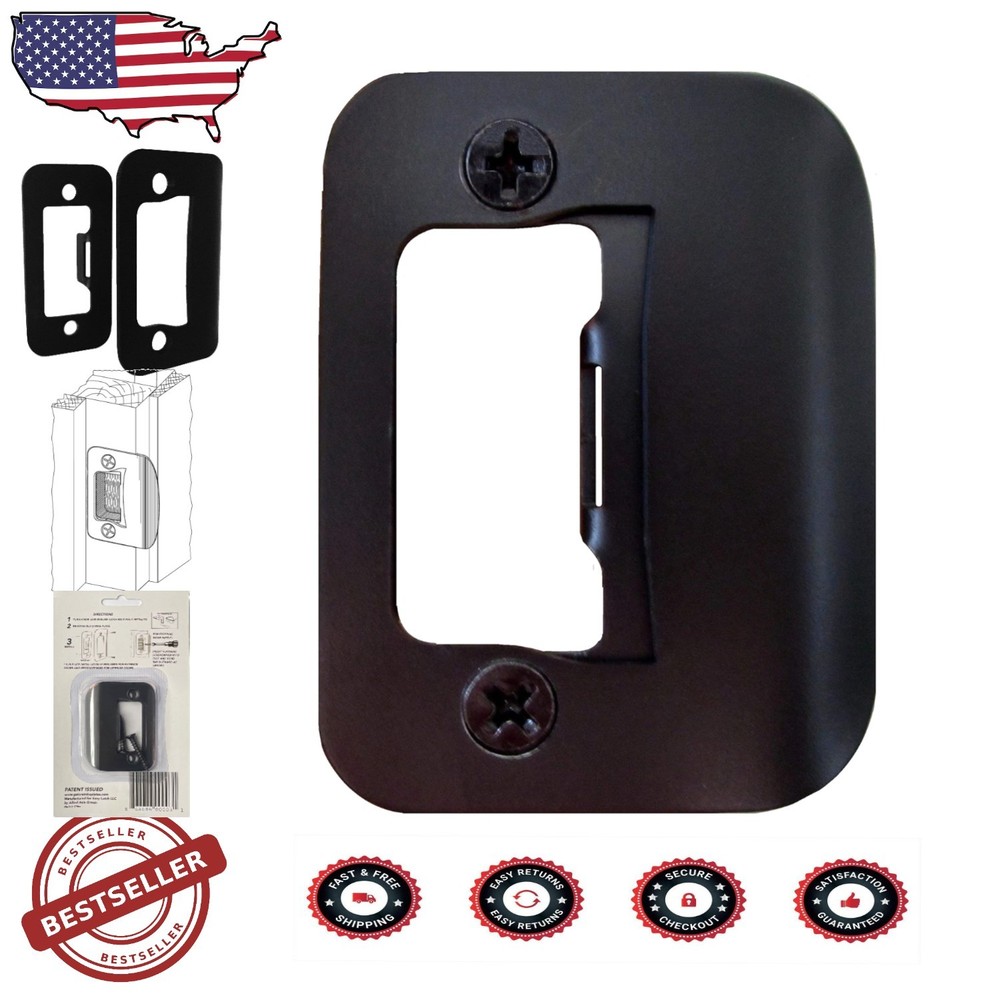 Durable Alloy Steel Strike Plate - Restore Your Door Latching Function Easily