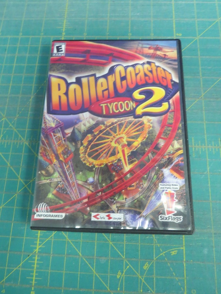 Used Rollercoaster Tycoon 2 PC Game Six Flags Edition