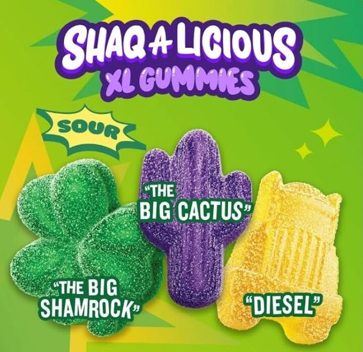 Shaqalicious Sour Gummies 2lb Bulk Candy Free Shipping USA