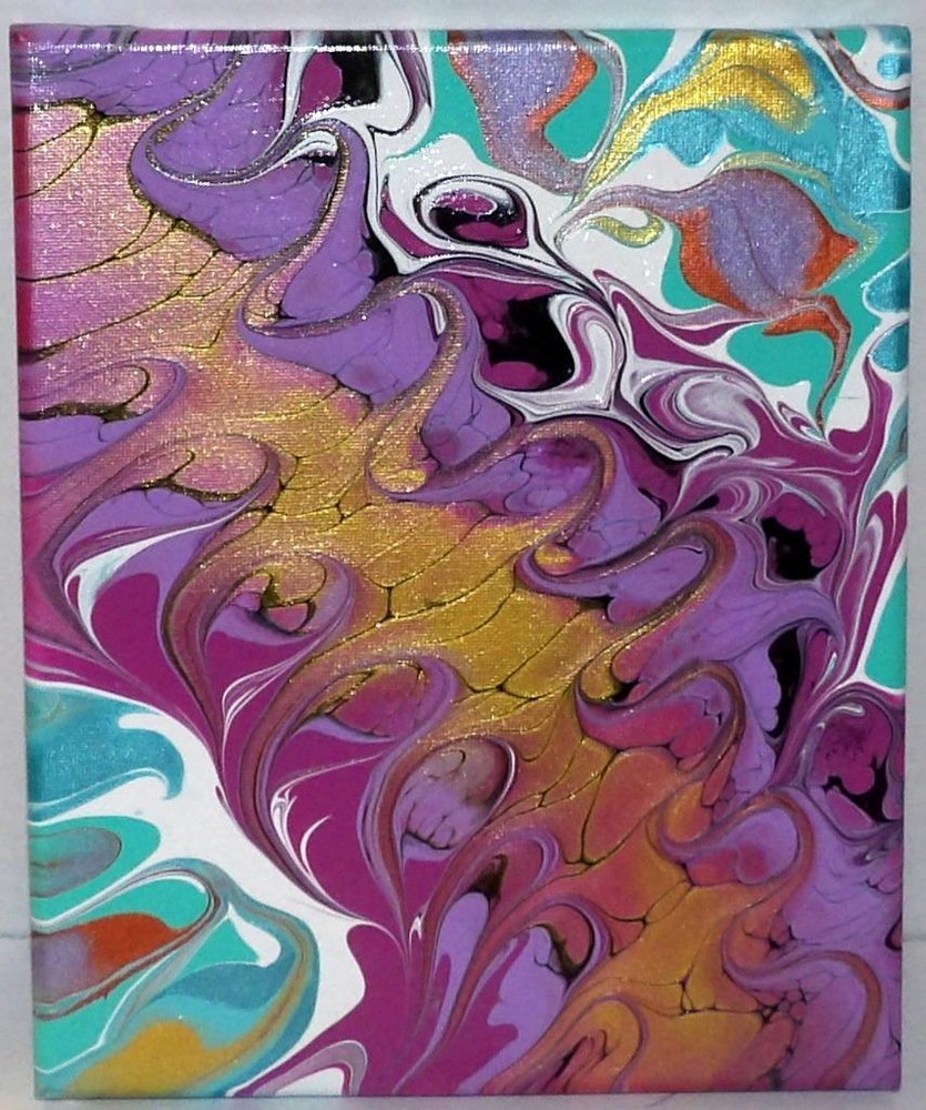 Abstract Acrylic Fluid Pour Art Painting Wall Art 8