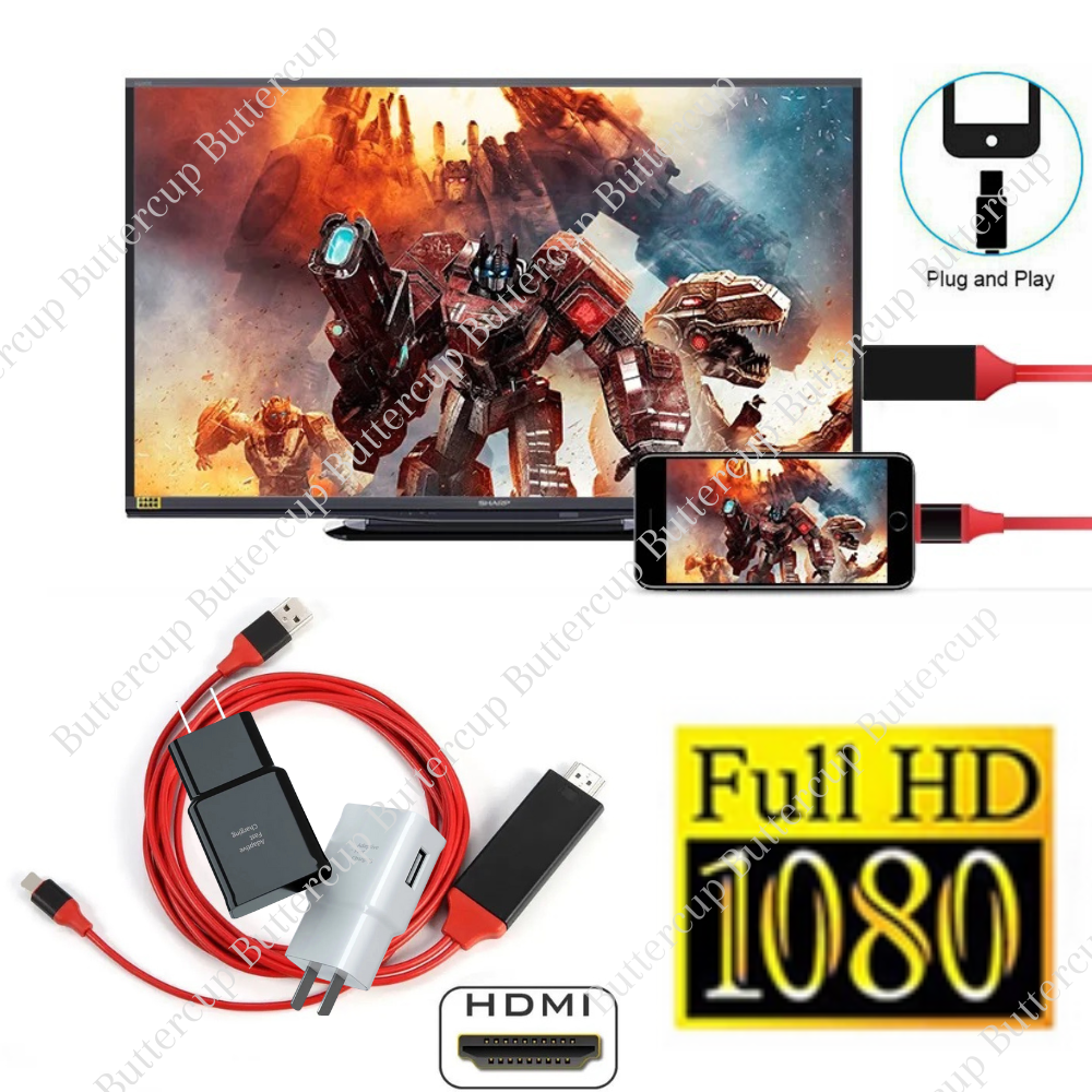 iPhone 14 13 12 11 XR用 HDMI ミラーリング AVケーブル 電話 テレビ HDTVアダプター 1080P