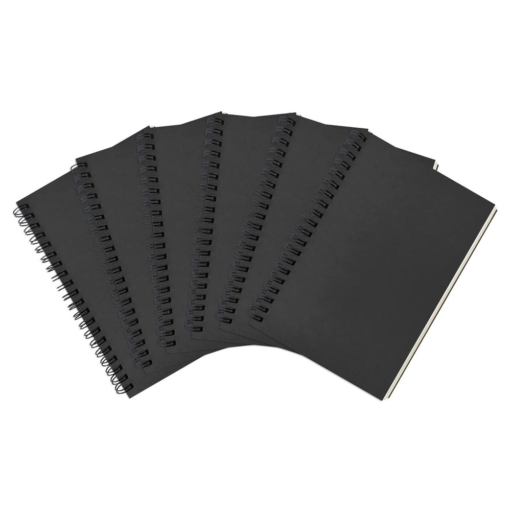 DSTELIN Blank Spiral Notebook, 6-Pack, Soft Cover, Sketch book, 100 Pages / 5...