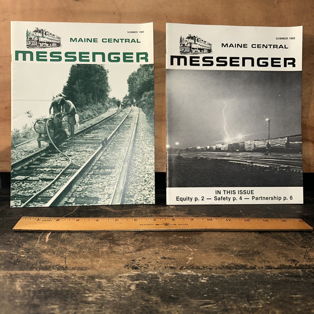 Maine Central Messenger Railroad Employees Magazines 1982 & 1980