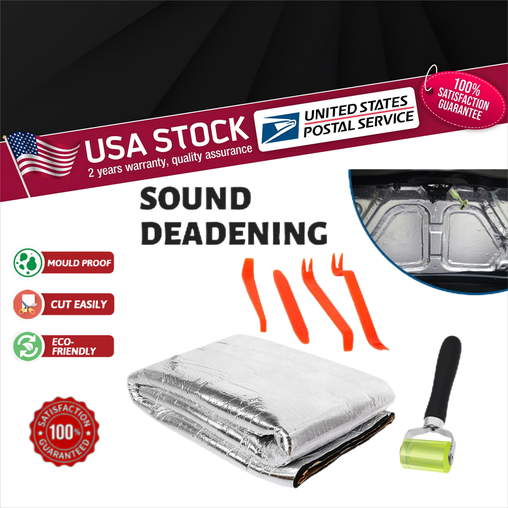 Sound Deadener Firewall Noise Proof Car Insulation Auto Heat Shield 11sqft NEW