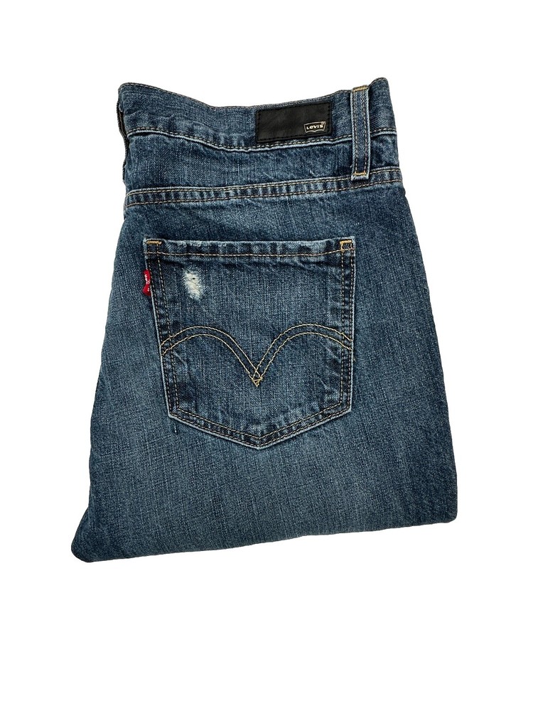 Levi's Women's Straight Leg Ankle Straight Leg Jeans Distressed Denim Size 11