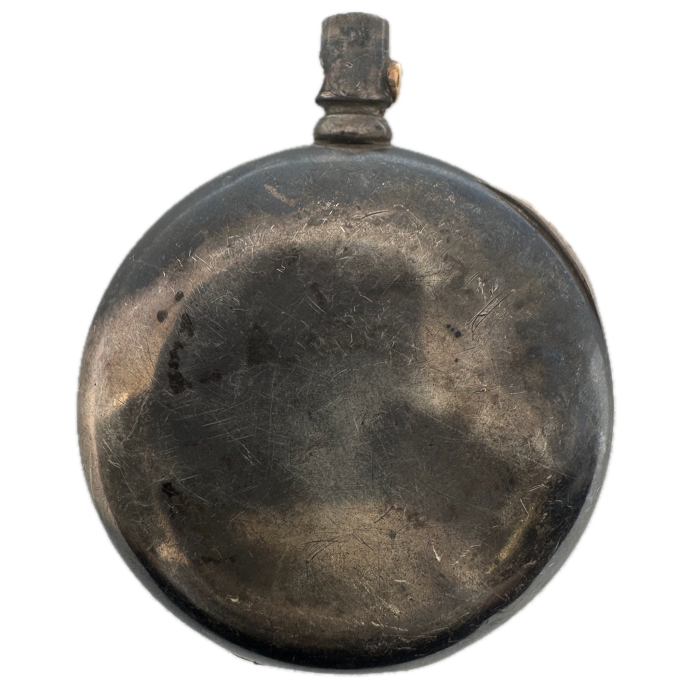Antique 18S Dueber Coin Silver Open Face Pocket Watch Case Pendant Wind USA