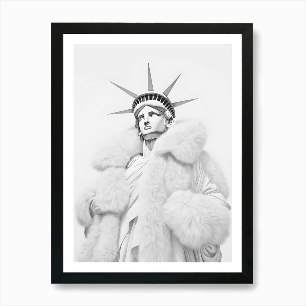 Statue of Liberty Framed Canvas Art Print Wall Decor Picture  