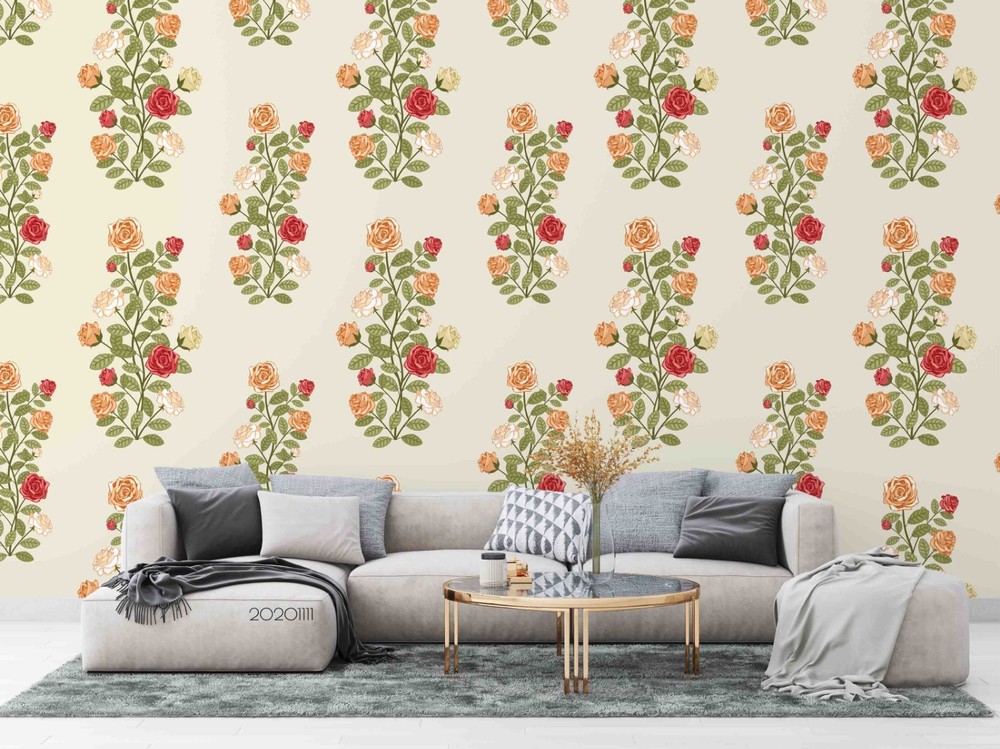 3D Plant Rose Pattern Wall Murals Wallpaper Murals Wall Sticker