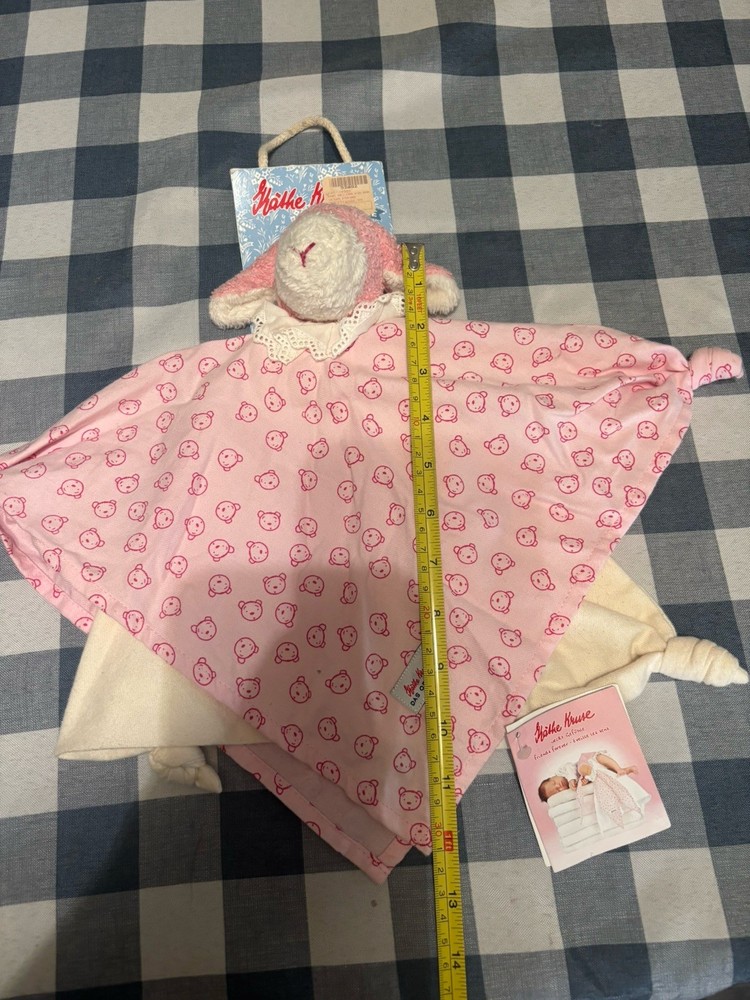 RareVintage Original Kathe Kruse Das Pink Lamb Lovey Security Blanket Flannel