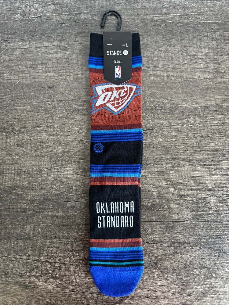 Stance x NBA OKC Thunder City Edition Socks Men's LARGE Size 9-13 (NWT)