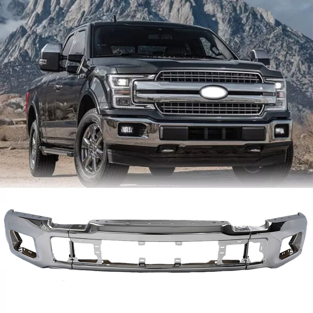 For 2018-2020 Ford F150 Pickup Truck Front Bumper Face Bar w/ Fog Light Hole US