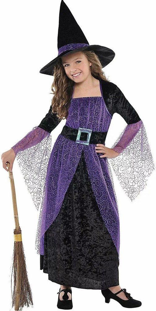 Pretty Potion Witch Halloween Costume for Girls Medium 8-10 Dress and Hat
