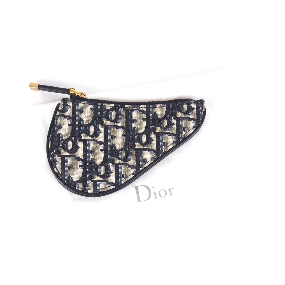 DIOR Saddle Trotter Jacquard Mini Pouch Coin Case New 450 EUR