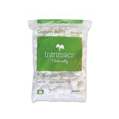 300 ct Medium-Sized 100% Natural Cotton Balls by Intrinsics 189102