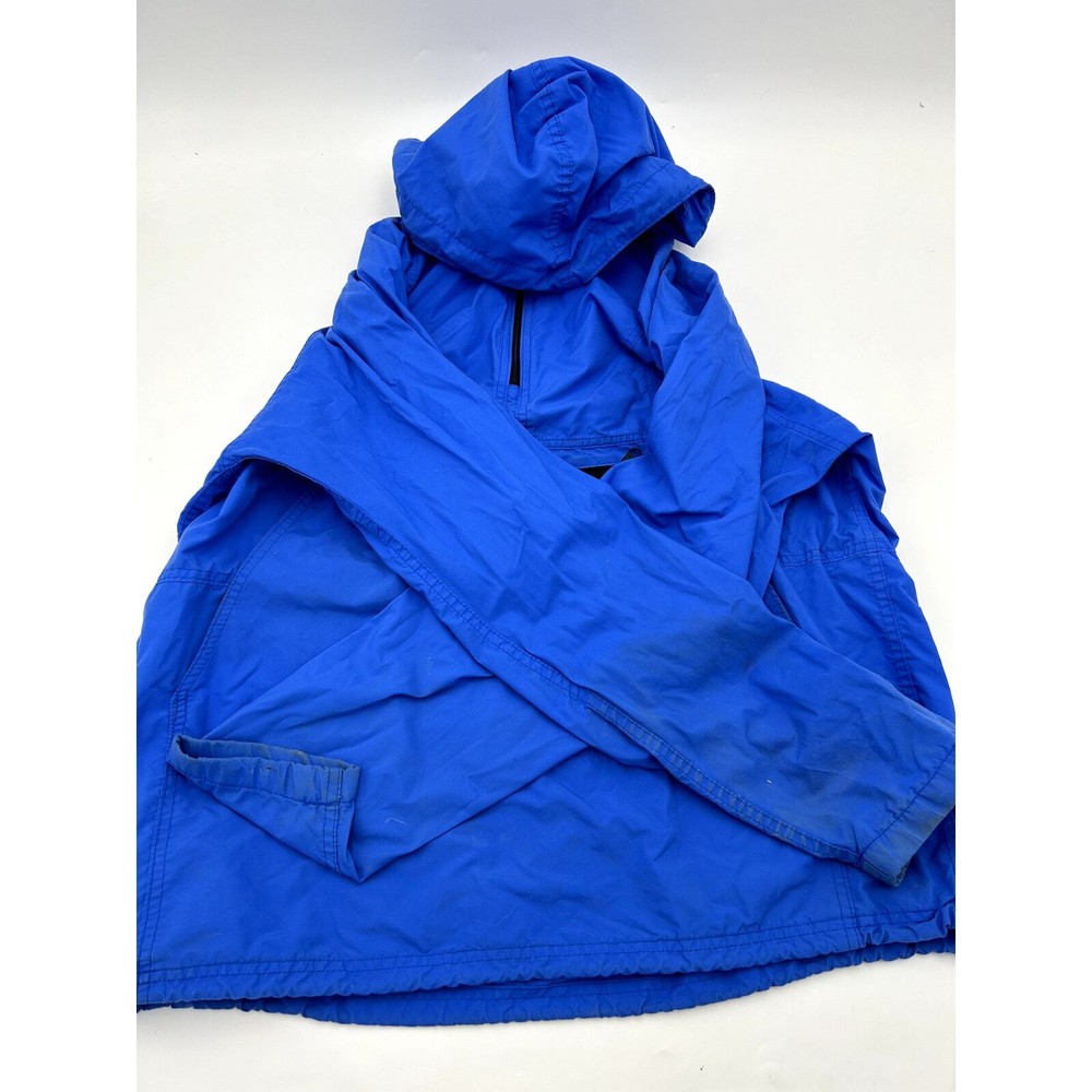 L.L. Bean Jacket Men Large Blue 100% Nylon Long Sleeves Hooded Stretched Outdoor