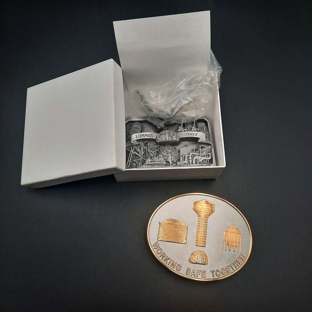 CB&I Lummus 2007 Commemorative Safety Belt Buckle Working Safe Together