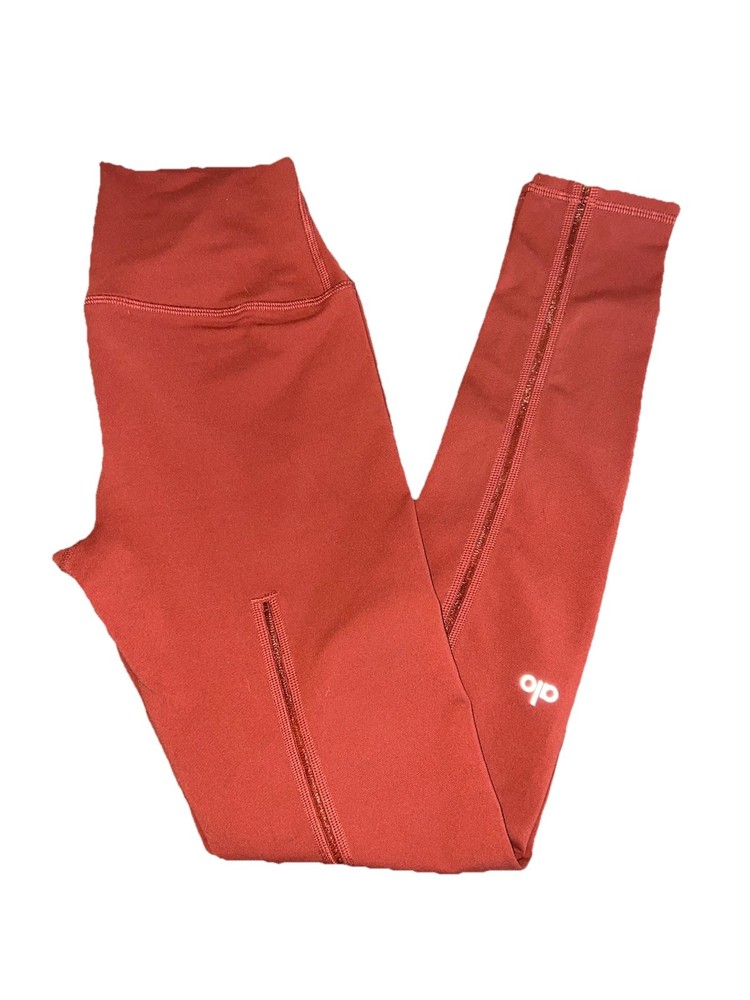 ALO YOGA HIGH WAIST 27” LEGGING SIZE SMALL ORANGE BURNT COLOR