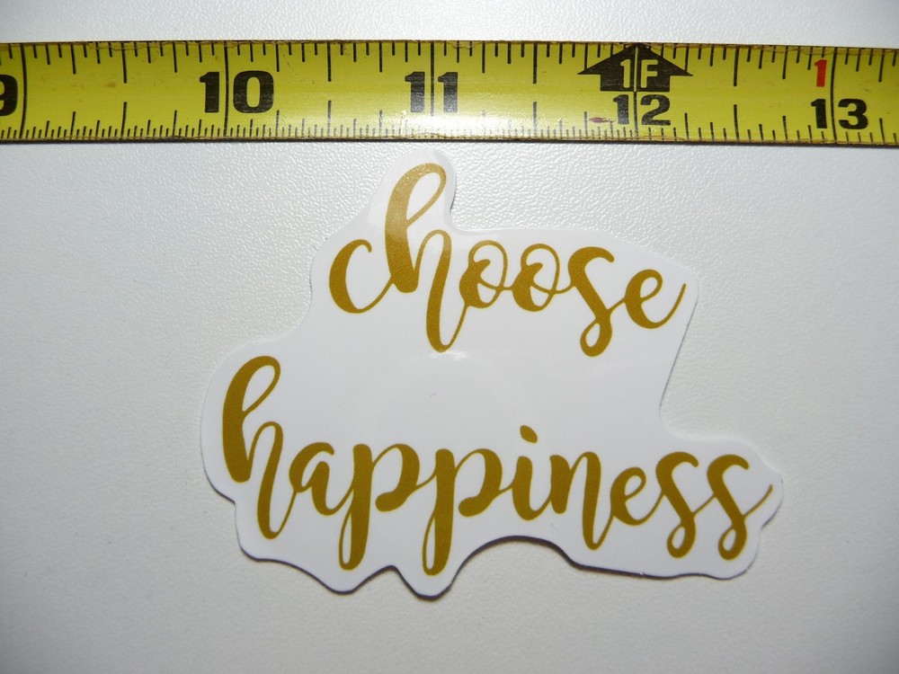 CHOOSE HAPPINESS DECAL STICKER MOTIVATIONAL POSITIVE ATTITUDE MOTIVATE KINDNESS