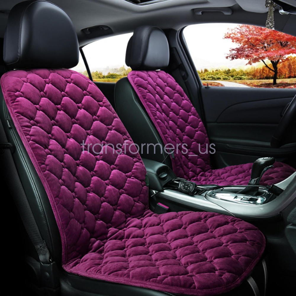 Universal Heated Seat Cushion PURPLE With Switch For All Cars SUV Trucks & Vans