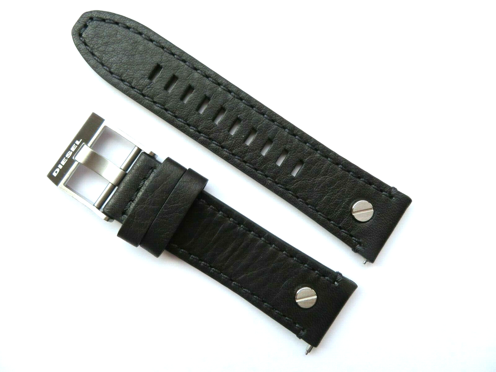 Diesel Original Replacement Leather Strap DZT2014 Watchband Black