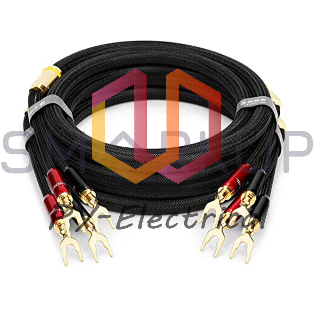 Upgraded CHOSEL LB-5108 HIFI OCC Speaker Cable Pair for Premium Audio