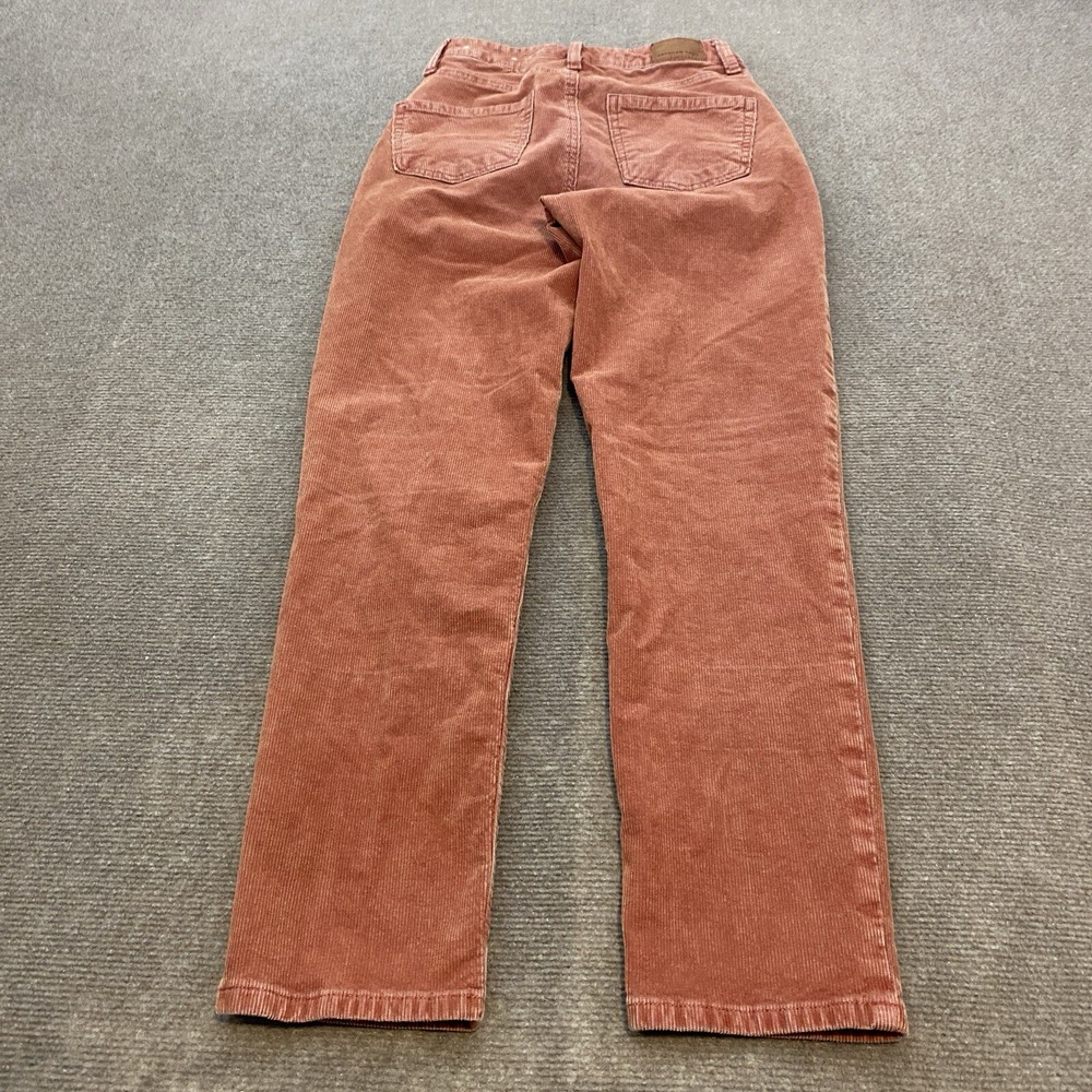 American Eagle Jeans Womens 00 Rust Mauve Corduroy Mom Straight Jean Stretch