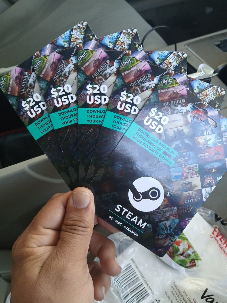 $20 Steam Gift Card - 5 Unused Codes - Genuine & Negotiable-image