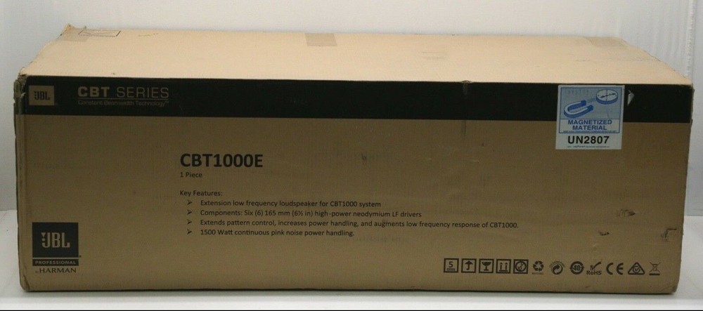 JBL CBT 1000e Black Column Line Array Extension Speaker