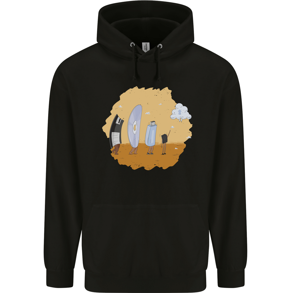 Storage Evolution Retro SSD CD Flash Drive PC Mens 80% Cotton Hoodie