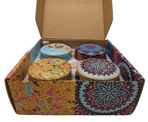 Aromatherapy Soy Candle Gift Set - 4 Spice Scented Candles for Relaxation