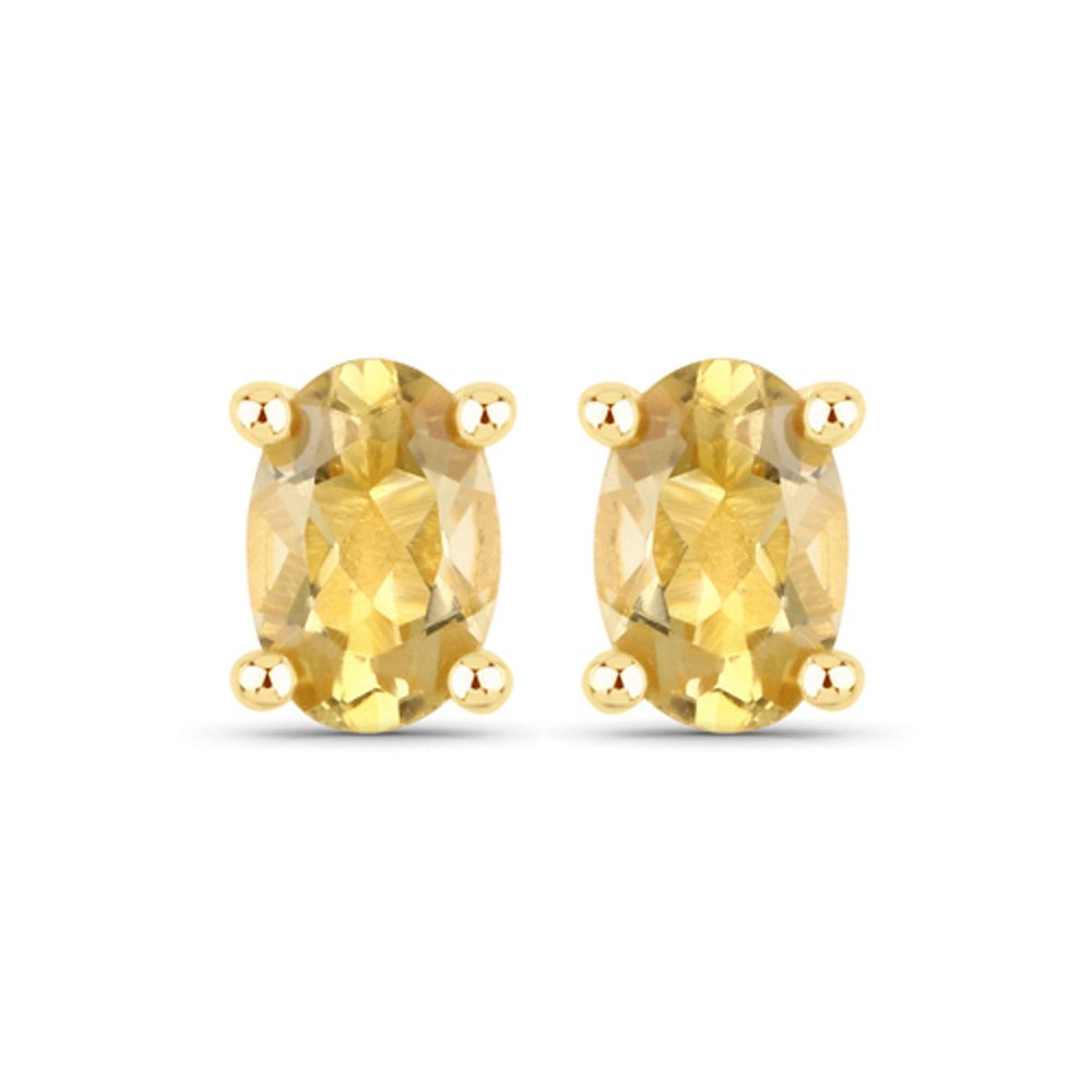 0.86 Carat Natural Citrine Sterling Silver Elegant Earrings