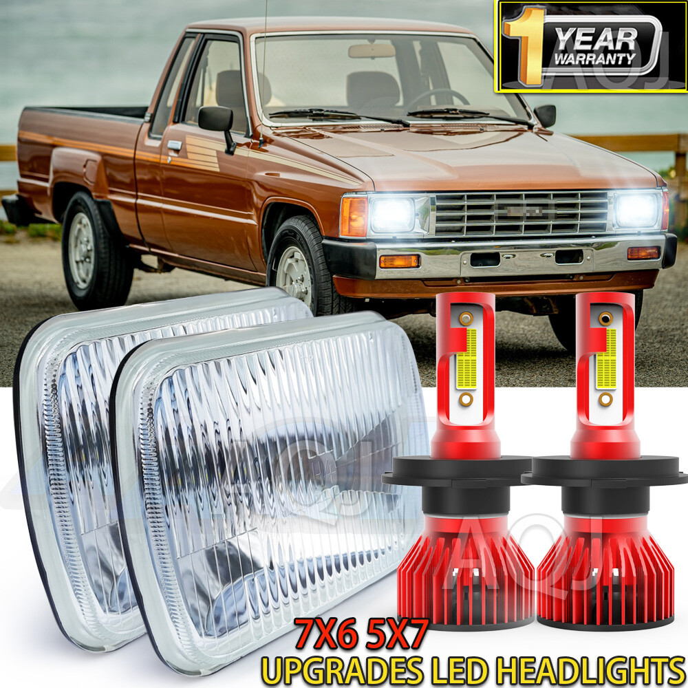 5x7 7x6 Inch Rectangle LED Hi-Lo Headlight DRL for Toyota Pickup Truck Upgrade