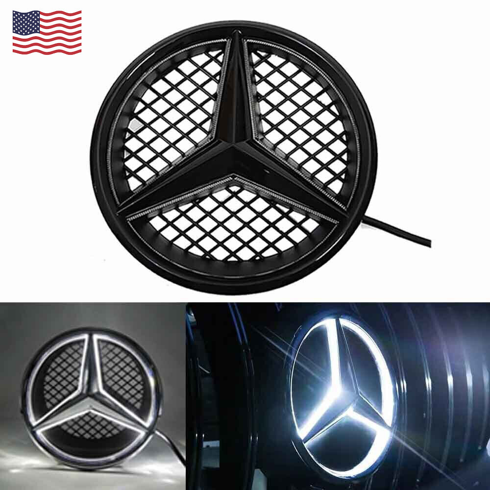 Car Front LED Emblem Light Fit for Mercedes Benz Illuminated Logo Star Badge NEW