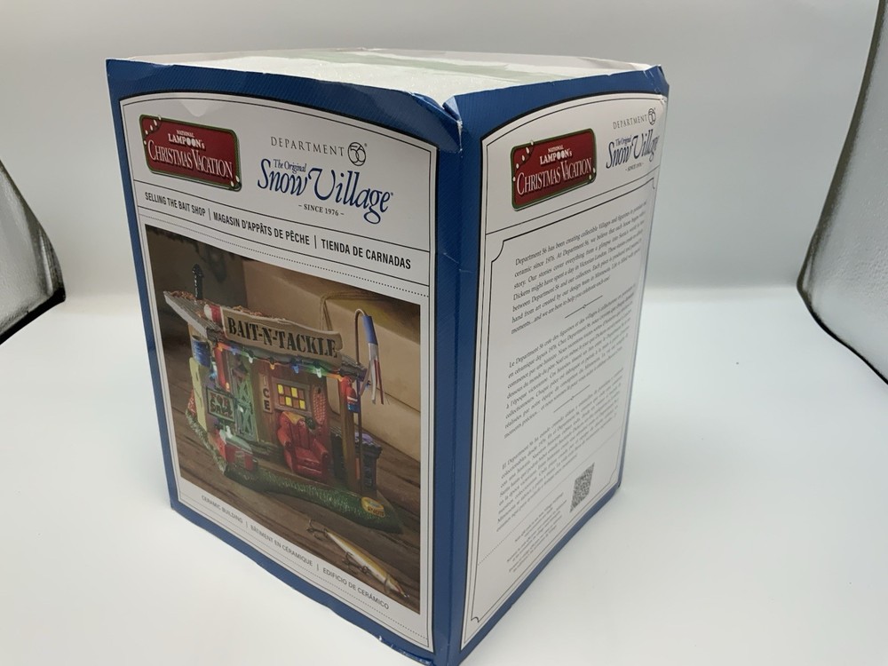Department 56, Selling The Bait Shop, New Inbox, Box Slightly Worn￼￼