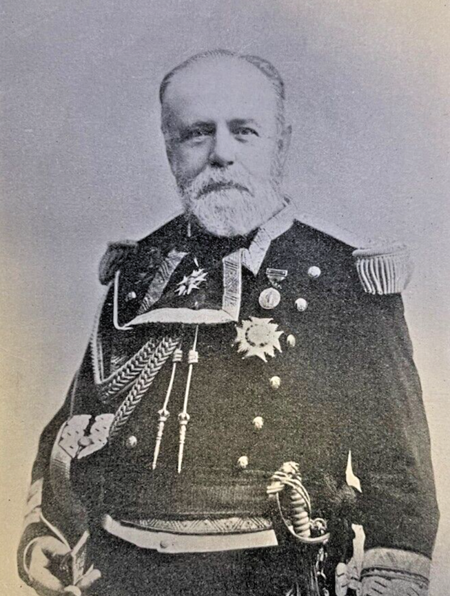 1898 Vintage Magazine Illustration Spanish Admiral Cervera Spanish American War