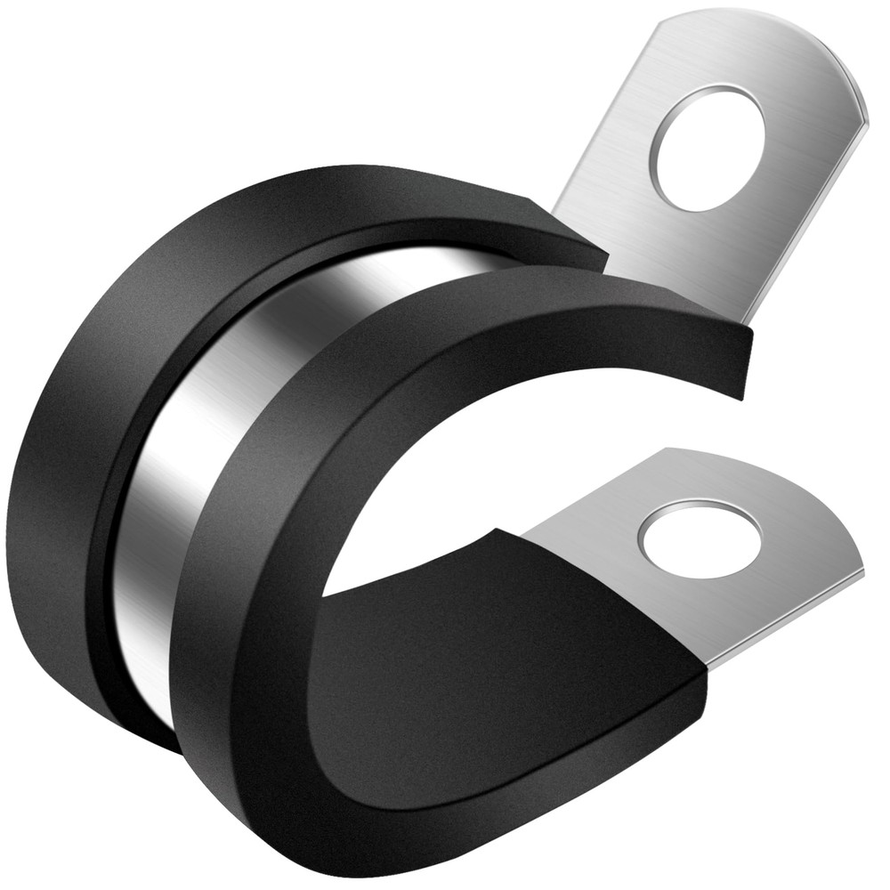 11/2 Inch Wire Clamp 10 Pack Stainless Steel Cable Clamp Rubber Metal Loop Clamp