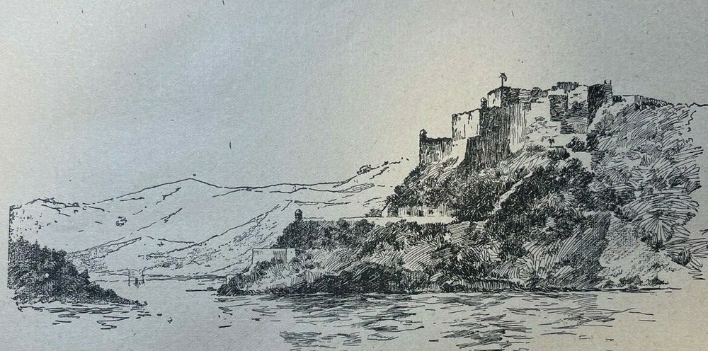 1898 Vintage Illustration Morro Castle at Santiago Cuba Spanish American War