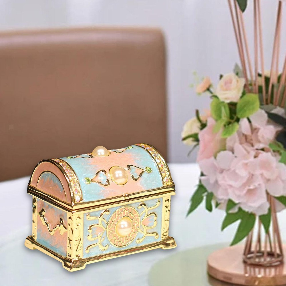 Cute Treasure Chest Jewelry Box Organizer Keepsake Gift