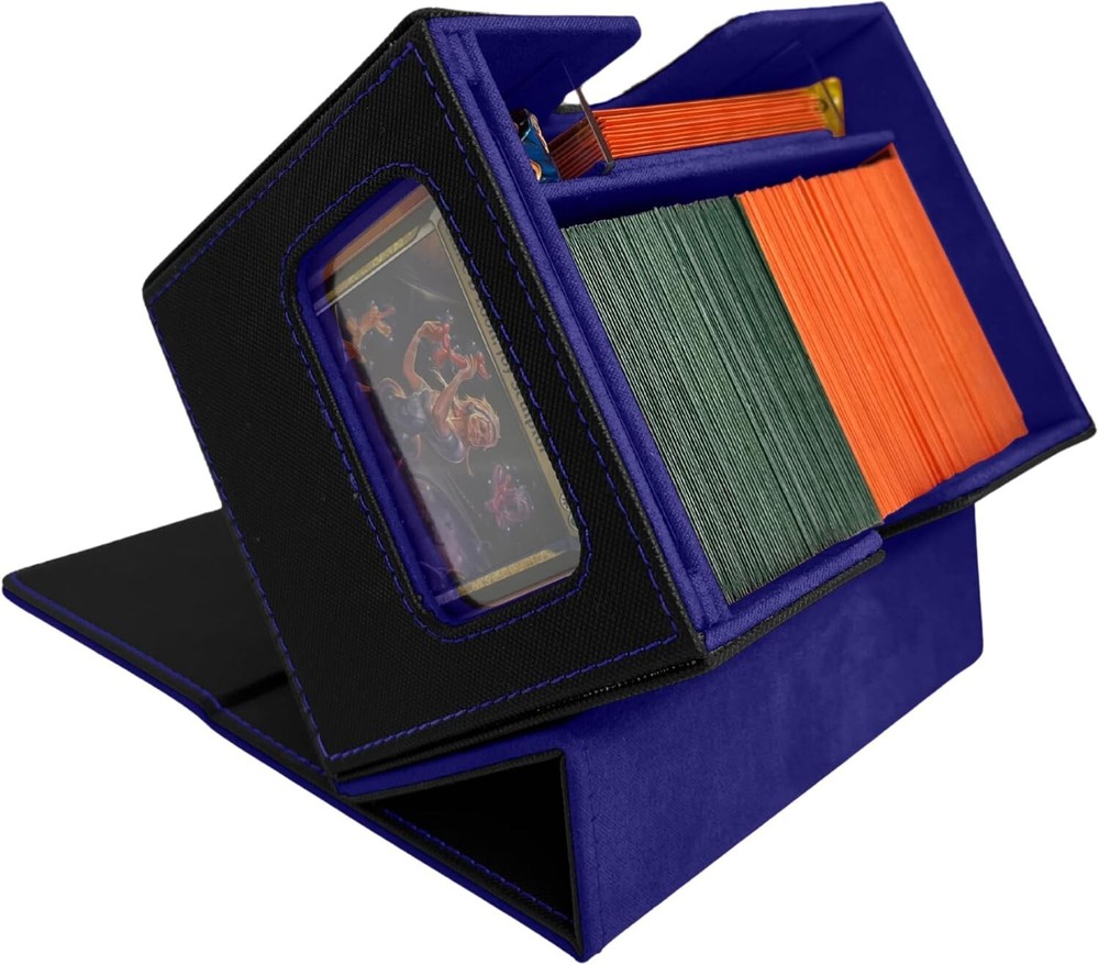 Deck Box for Commander Display with Large Capacity Fits 160 Double Sleeved Cards