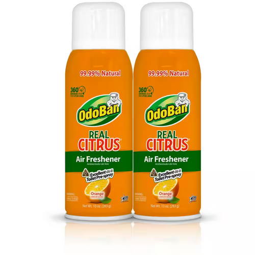 10 Oz. Orange Real Citrus Air Freshener Spray, Natural Citrus Oil, Fresh Scent