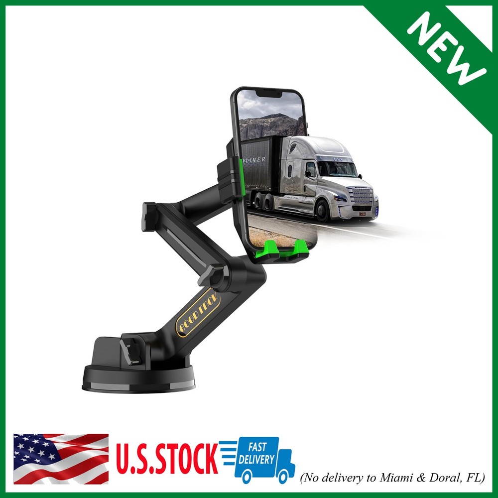 Heavy Duty Truck Phone Mount for Dashboard or Windshield