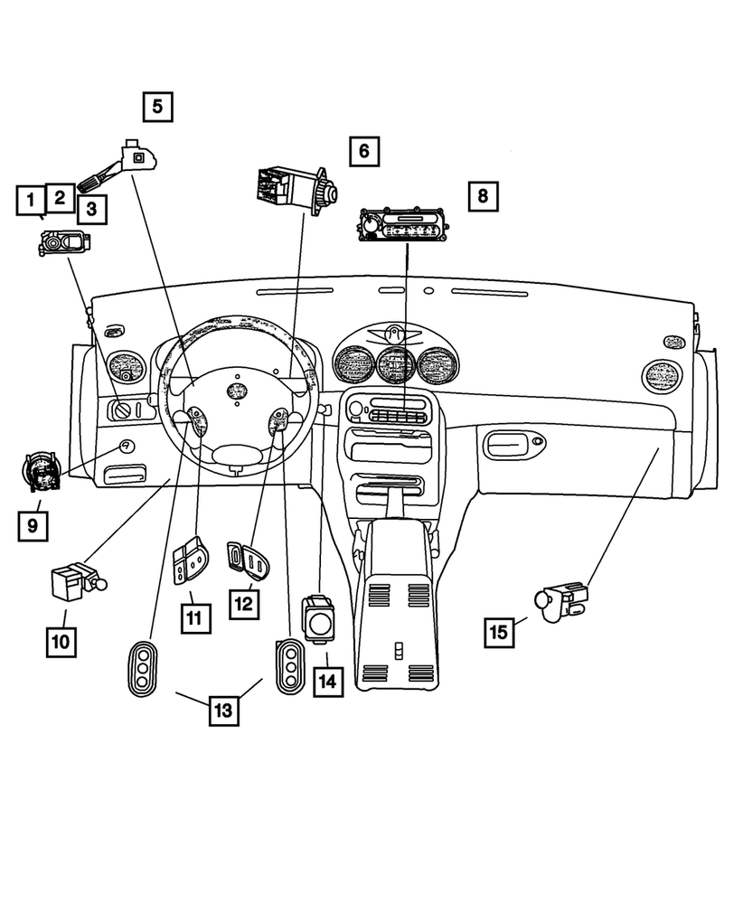 Genuine Mopar Remote Radio Switch Left 56045563AA