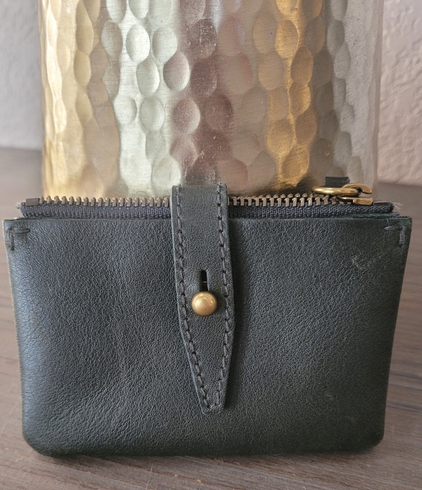 Madewell Accordion Wallet (Mini/travel) Olive Green Leather