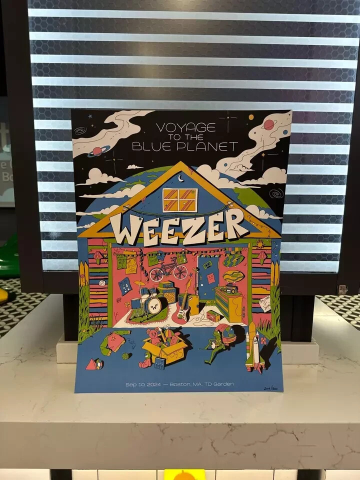 Weezer Live at TD Garden Boston Sept 10 2024 Concert Poster